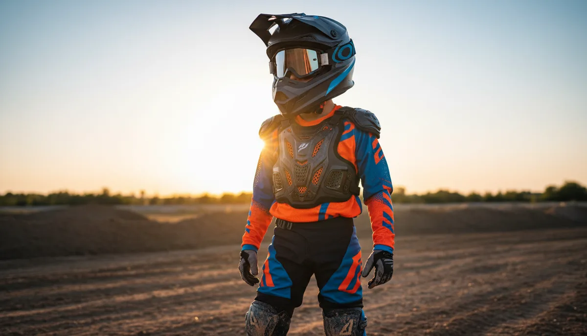 Équipement motocross junior : protections, casque et tenue complète